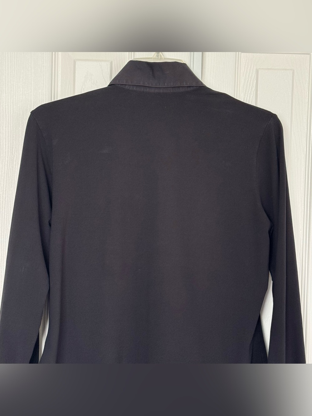 Anne Fontaine Nuage Shirt Black Stretch Jersey Shirt With Fitted Size 44 - Picture 8 of 15